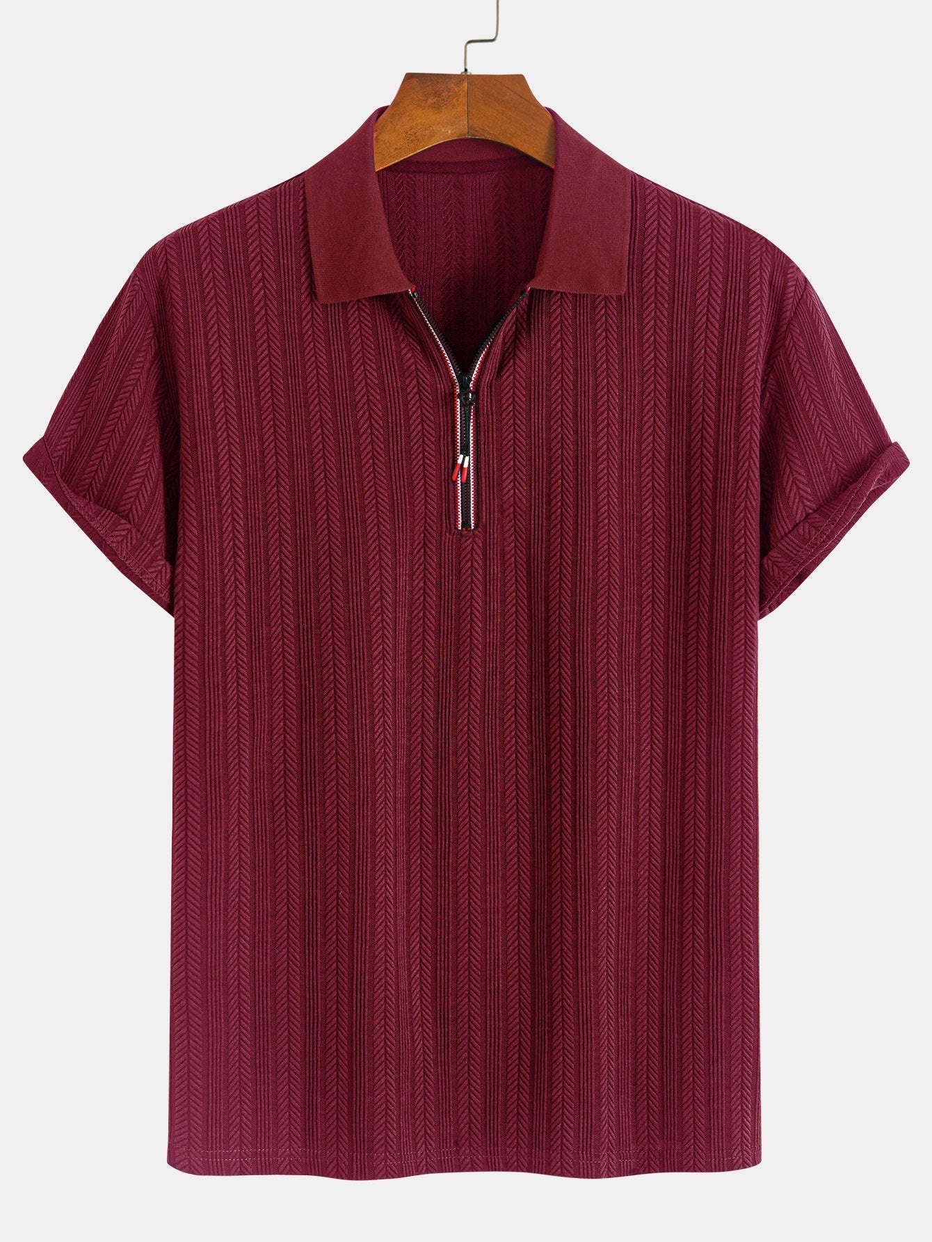 Mason™ | Textured Zipper Polo
