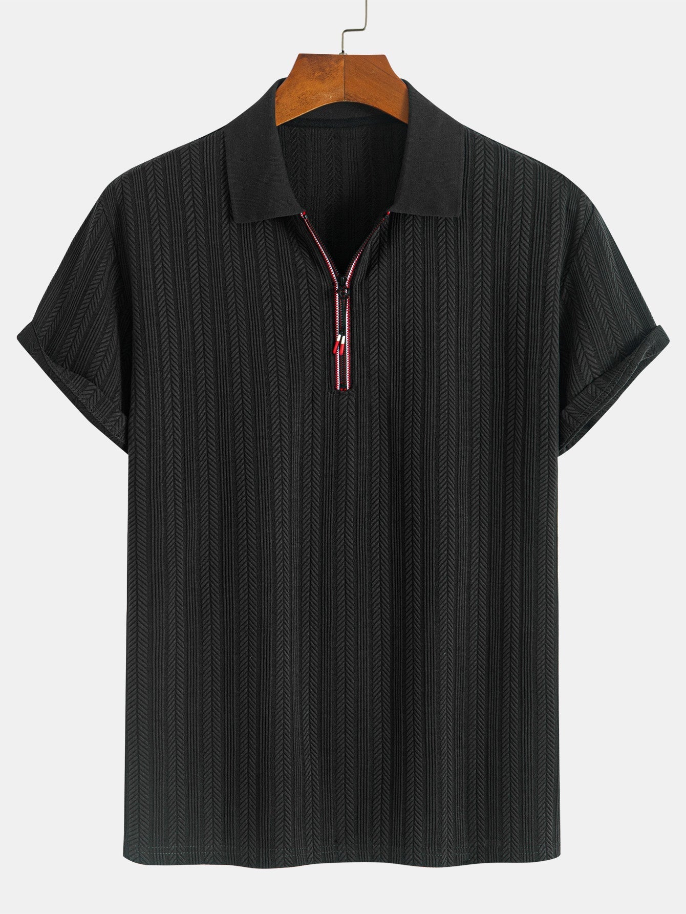 Mason™ | Textured Zipper Polo