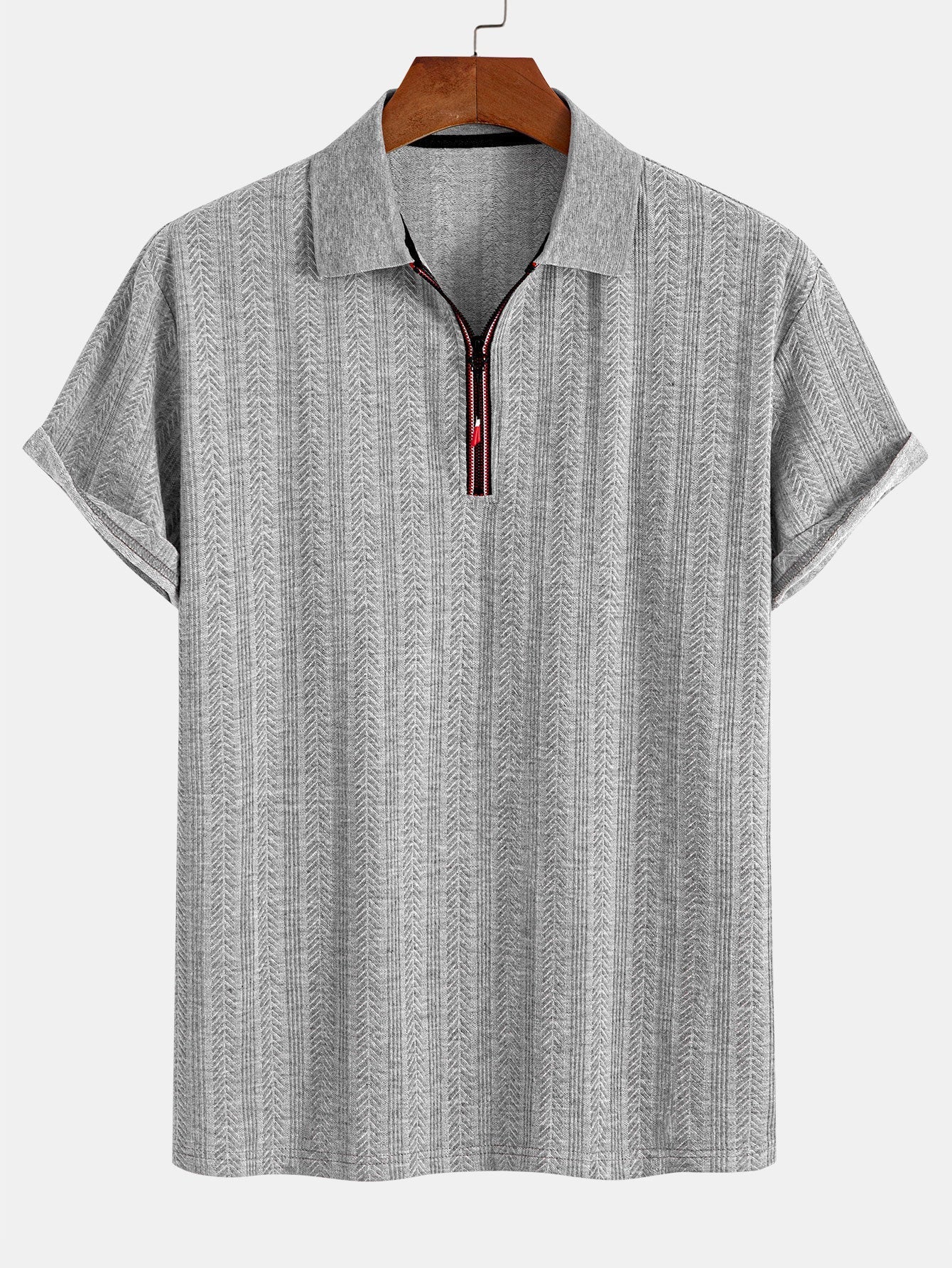 Mason™ | Textured Zipper Polo