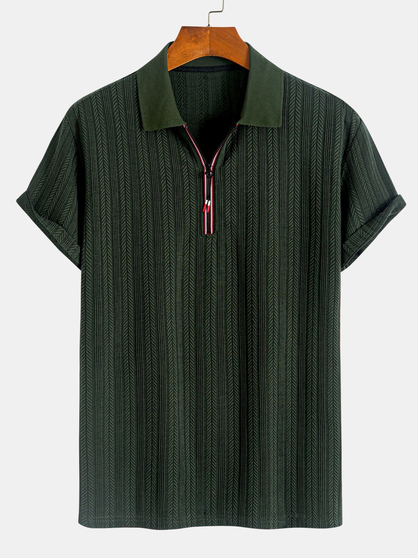 Mason™ | Textured Zipper Polo