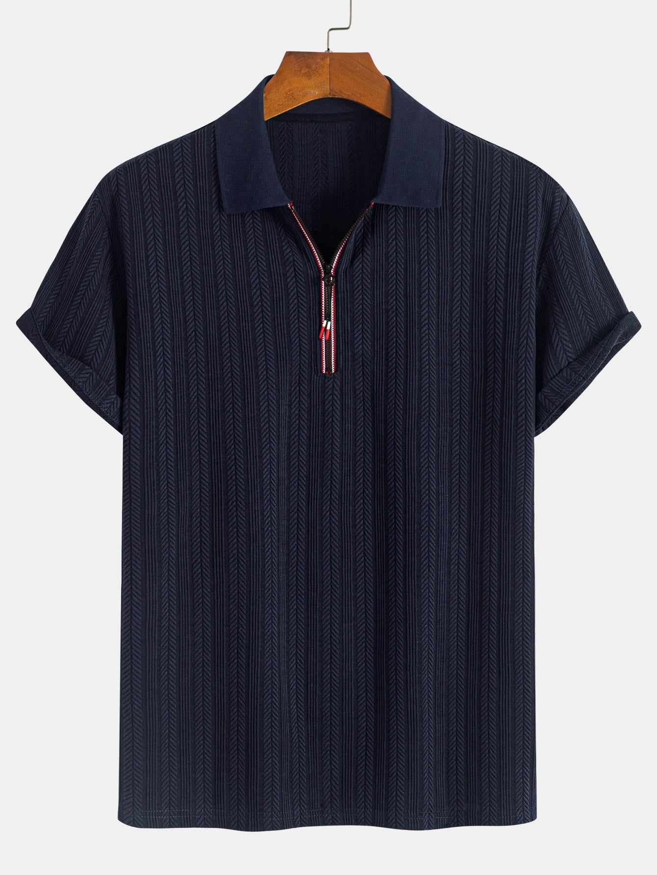 Mason™ | Textured Zipper Polo