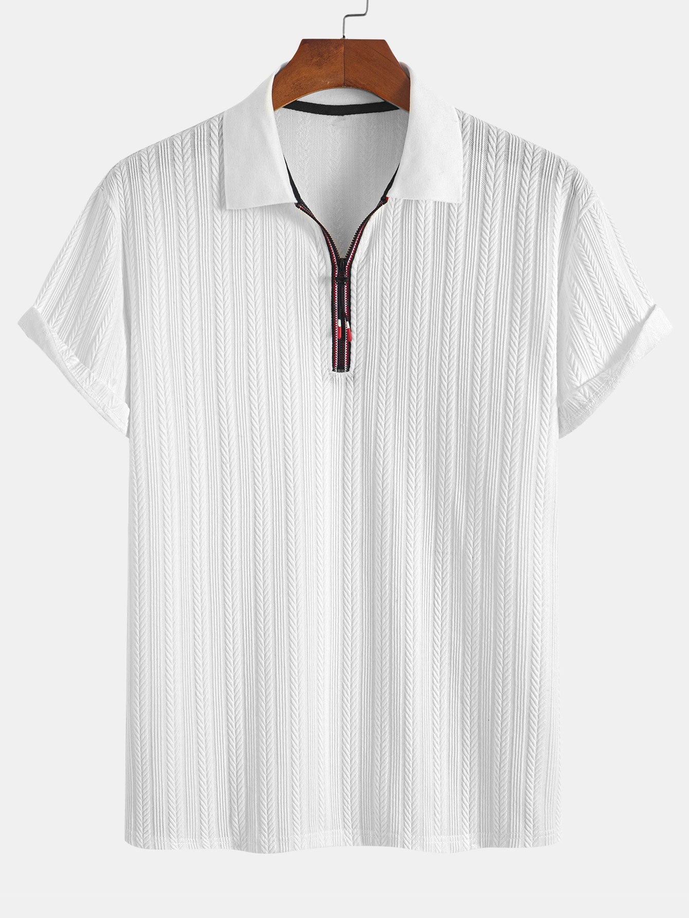 Mason™ | Textured Zipper Polo