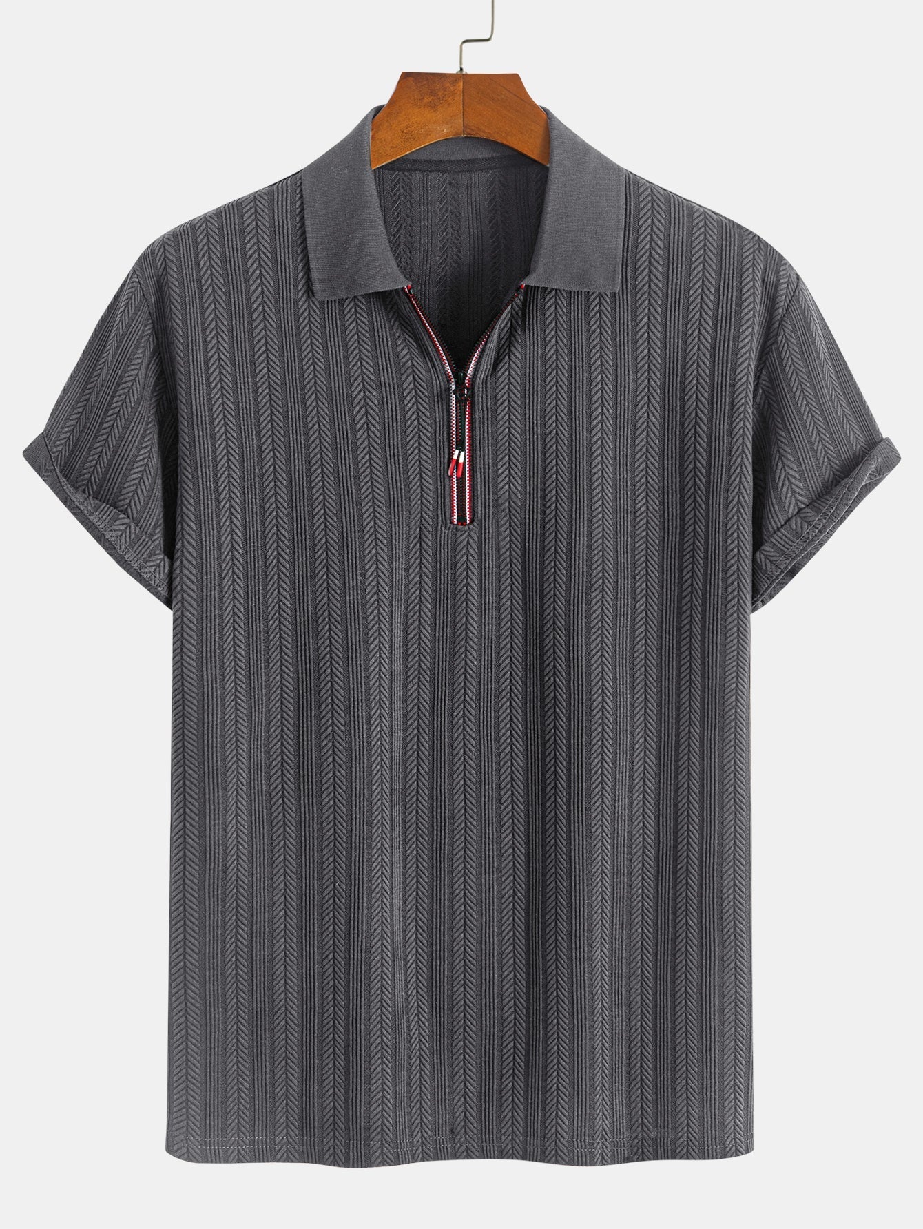 Mason™ | Textured Zipper Polo